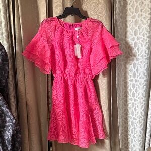 Trina Turk Fuchsia Lace Dress